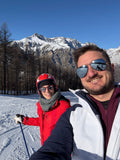 Snowy mountain views above Bardonecchia in the Italian Alps