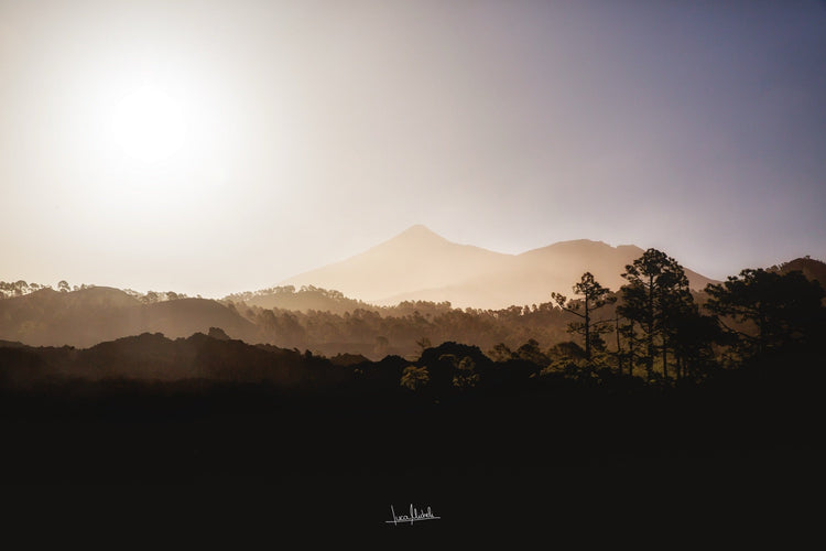 Sunrise over a mountain range