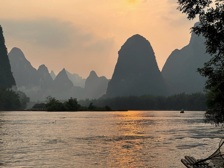 Yangshuo karst landscape from our scooter itinerary